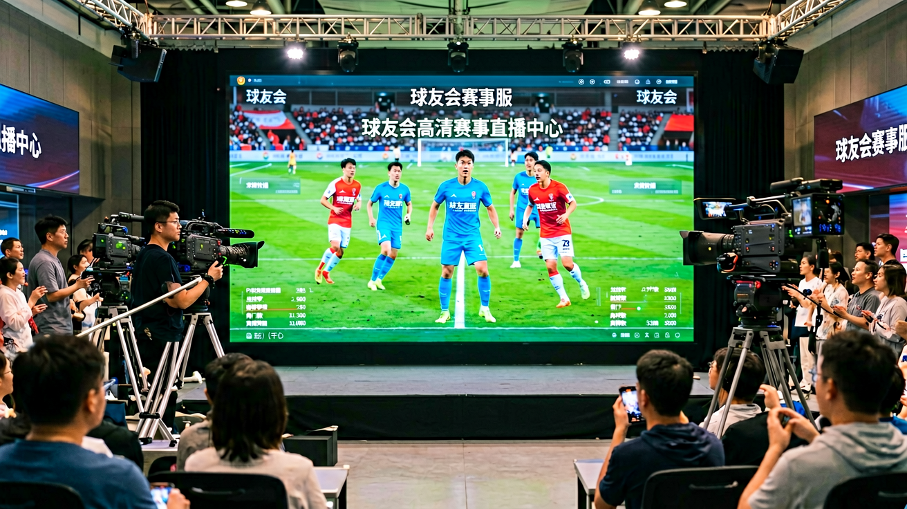 球友会高清赛事直播中心界面，展示实时比赛画面和数据分析面板